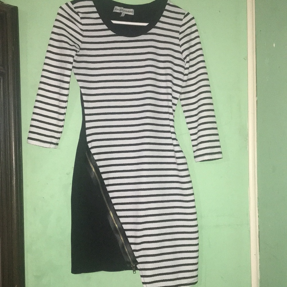 Black And White Striped Dress